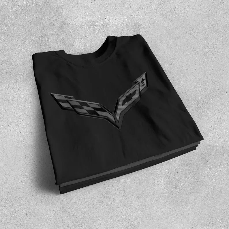 Corvette C7 Blackout Emblem T-Shirt, C7 Logo, Bella+Canvas T-Shirt, Corvette Apparel, Graphic Tee, Soft T-Shirt