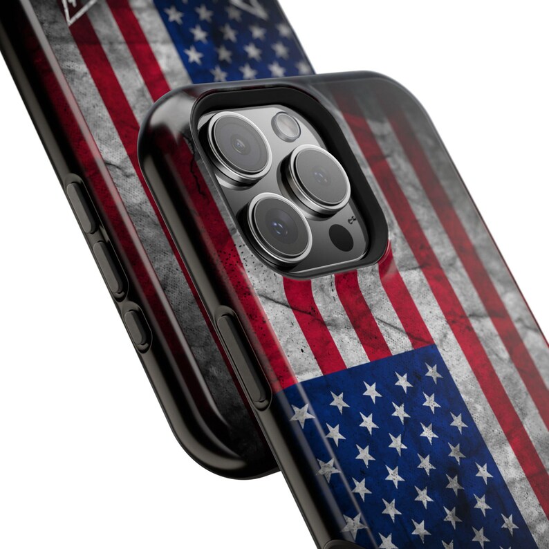 Corvette C7 USA iPhone Case - American Flag - Cell Phone Case - Impact Resistant - Rubber Liner - Matte or Glossy