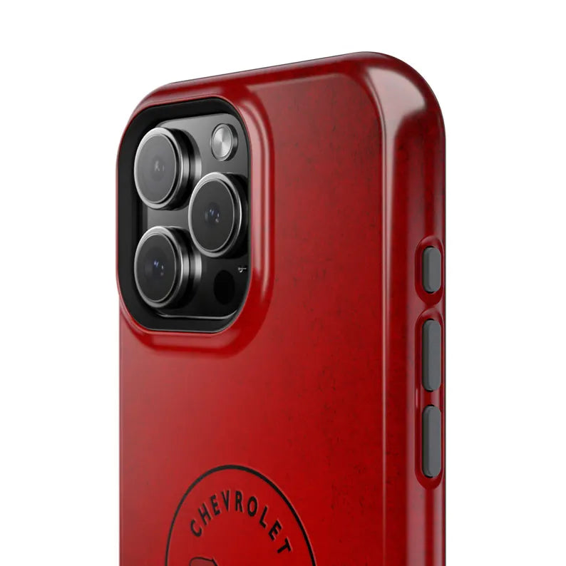 Corvette C1 Magnetic Tough Case, iPhone Case, Impact Resistant, MagSafe, Rubber Liner, Matte or Glossy, C1 Emblem, C1 Logo, Cell Phone Case