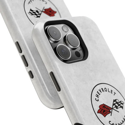 Corvette C1 Magnetic Tough Case, iPhone Case, Impact Resistant, MagSafe, Rubber Liner, Matte or Glossy, C1 Emblem, C1 Logo, Cell Phone Case