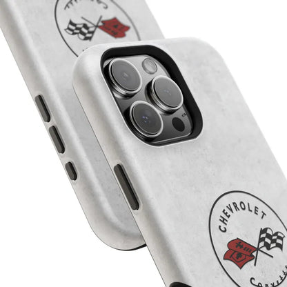 Corvette C1 Magnetic Tough Case, iPhone Case, Impact Resistant, MagSafe, Rubber Liner, Matte or Glossy, C1 Emblem, C1 Logo, Cell Phone Case