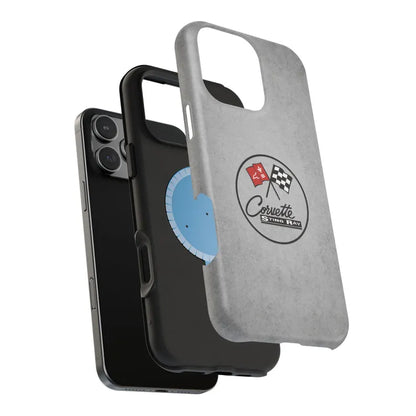 Corvette C2 Magnetic Tough Case, iPhone Case, Impact Resistant, MagSafe, Rubber Liner, Matte or Glossy, C2 Emblem, C2 Logo, Cell Phone Case
