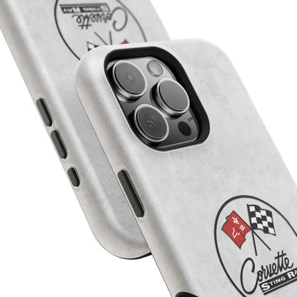 Corvette C2 Magnetic Tough Case, iPhone Case, Impact Resistant, MagSafe, Rubber Liner, Matte or Glossy, C2 Emblem, C2 Logo, Cell Phone Case