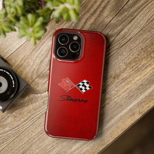 Corvette C3 Magnetic Tough Case, iPhone Case, Impact Resistant, MagSafe, Rubber Liner, Matte or Glossy, C3 Emblem, C3 Logo, Cell Phone Case