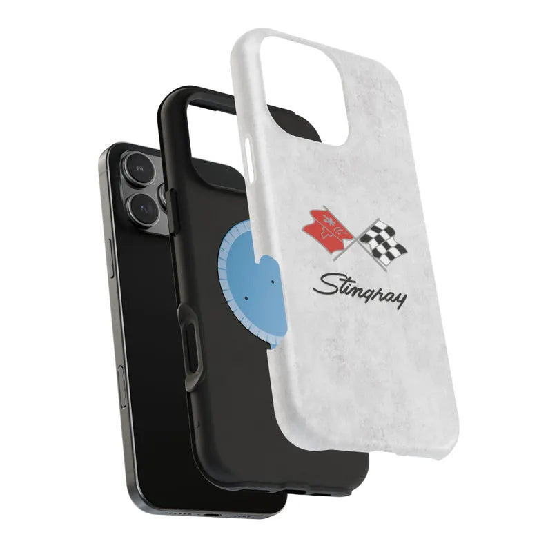 Corvette C3 Magnetic Tough Case, iPhone Case, Impact Resistant, MagSafe, Rubber Liner, Matte or Glossy, C3 Emblem, C3 Logo, Cell Phone Case