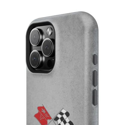 Corvette C3 Magnetic Tough Case, iPhone Case, Impact Resistant, MagSafe, Rubber Liner, Matte or Glossy, C3 Emblem, C3 Logo, Cell Phone Case