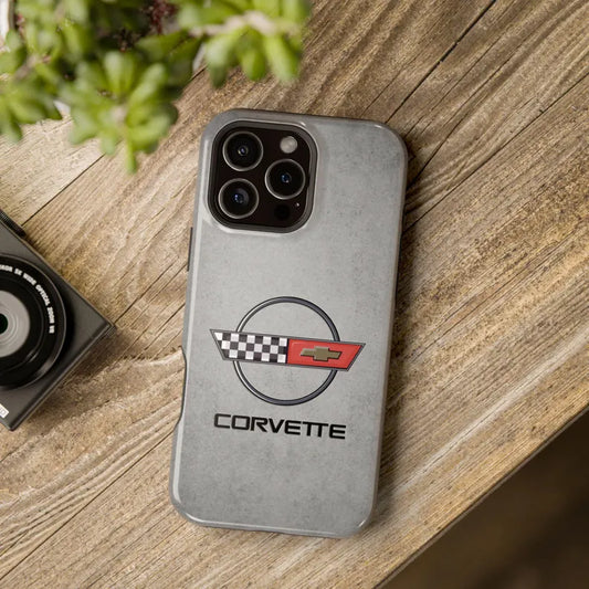 Corvette C4 Magnetic Tough Case, iPhone Case, Impact Resistant, MagSafe, Rubber Liner, Matte or Glossy, C4 Emblem, C4 Logo, Cell Phone Case