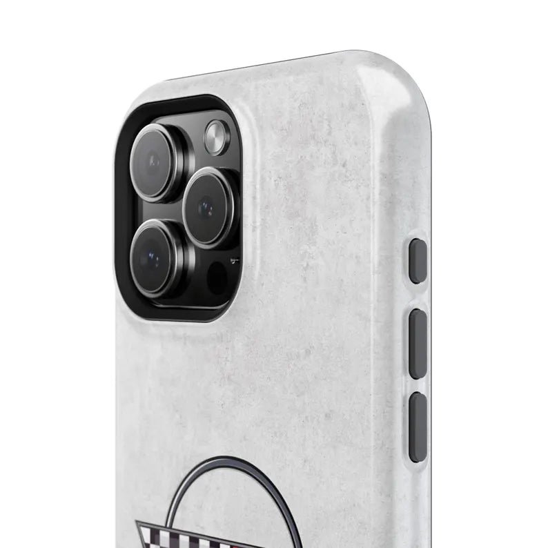 Corvette C4 Magnetic Tough Case, iPhone Case, Impact Resistant, MagSafe, Rubber Liner, Matte or Glossy, C4 Emblem, C4 Logo, Cell Phone Case