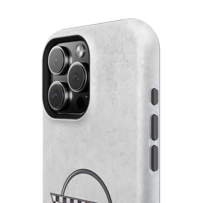 Corvette C4 Magnetic Tough Case, iPhone Case, Impact Resistant, MagSafe, Rubber Liner, Matte or Glossy, C4 Emblem, C4 Logo, Cell Phone Case