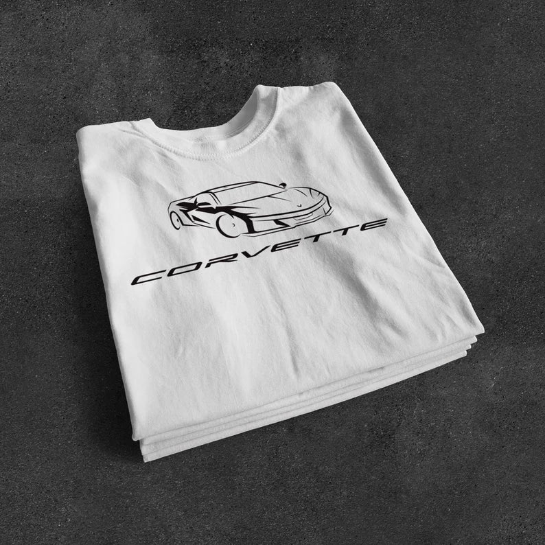 Corvette T-Shirt, Corvette Logo, Corvette Illustration, Bella and Canvas T-Shirt, Corvette Apparel, Graphic Tee, Soft T-Shirt