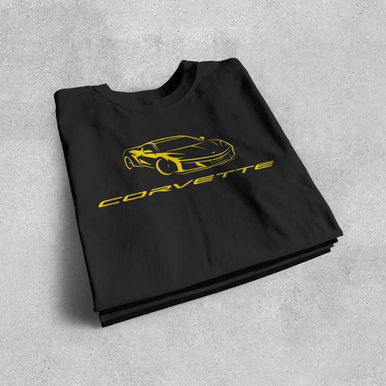 Corvette T-Shirt, Corvette Logo, Corvette Illustration, Bella and Canvas T-Shirt, Corvette Apparel, Graphic Tee, Soft T-Shirt