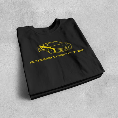 Corvette T-Shirt, Corvette Logo, Corvette Illustration, Bella and Canvas T-Shirt, Corvette Apparel, Graphic Tee, Soft T-Shirt