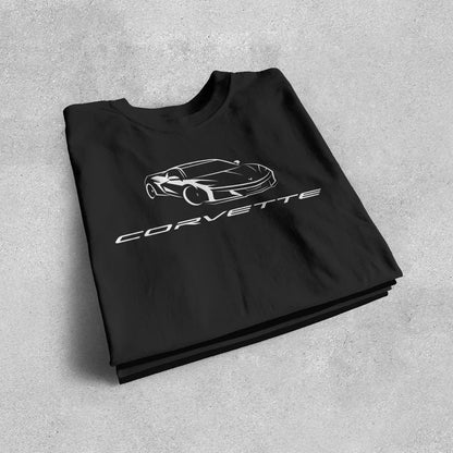 Corvette T-Shirt, Corvette Logo, Corvette Illustration, Bella and Canvas T-Shirt, Corvette Apparel, Graphic Tee, Soft T-Shirt