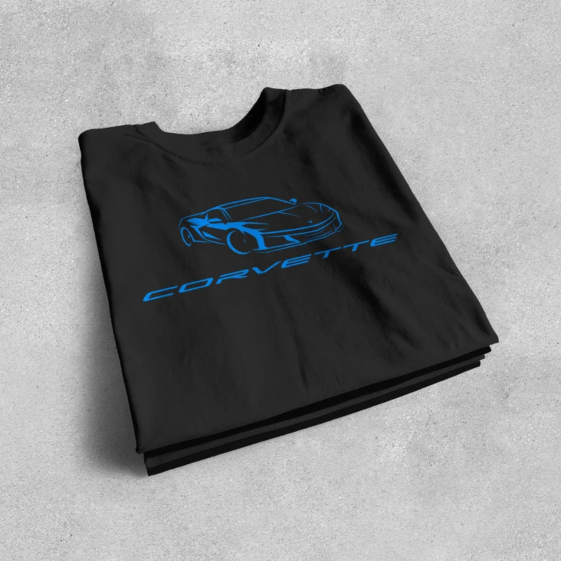 Corvette T-Shirt, Corvette Logo, Corvette Illustration, Bella and Canvas T-Shirt, Corvette Apparel, Graphic Tee, Soft T-Shirt