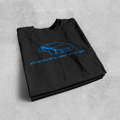 Corvette T-Shirt, Corvette Logo, Corvette Illustration, Bella and Canvas T-Shirt, Corvette Apparel, Graphic Tee, Soft T-Shirt