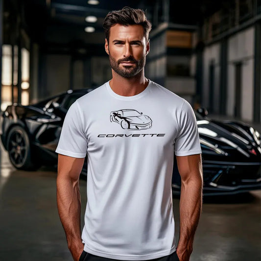 Corvette T-Shirt, Corvette Logo, Corvette Illustration, Bella and Canvas T-Shirt, Corvette Apparel, Graphic Tee, Soft T-Shirt