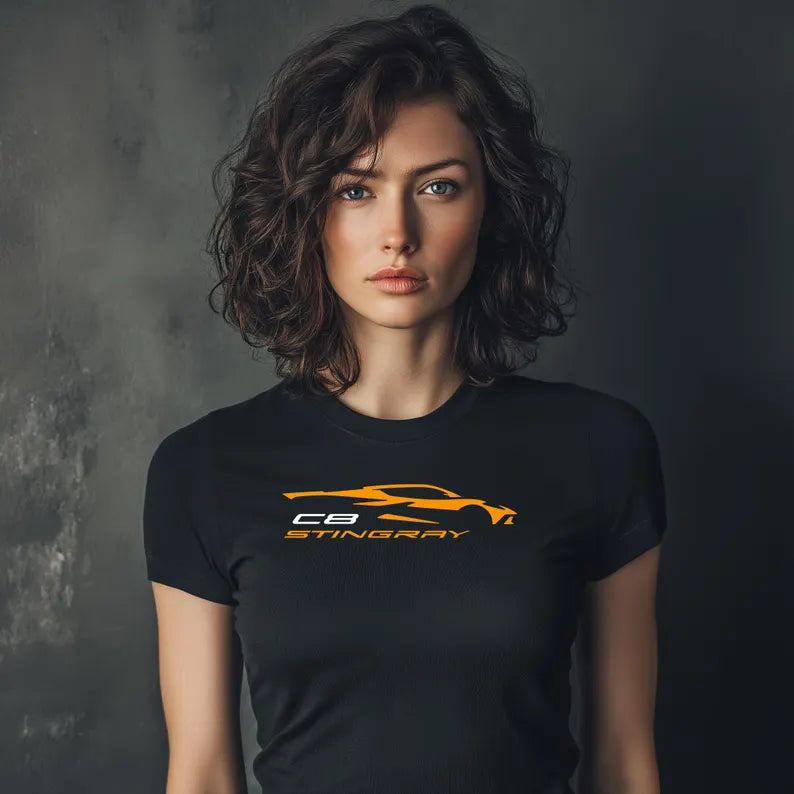 Corvette C8 Stingray T-Shirt, Bella+Canvas T-Shirt, Corvette Apparel, Graphic Tee, Soft T-Shirt