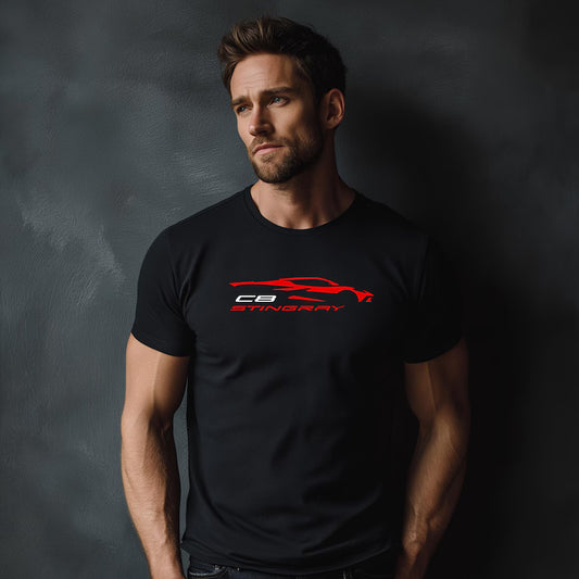 Corvette C8 Stingray T-Shirt, Bella+Canvas T-Shirt, Corvette Apparel, Graphic Tee, Soft T-Shirt, Unisex