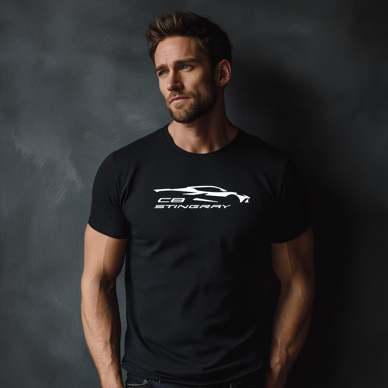 Corvette C8 Stingray T-Shirt, Bella+Canvas T-Shirt, Corvette Apparel, Graphic Tee, Soft T-Shirt, Unisex