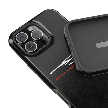 Corvette Stingray Magnetic Tough Case, iPhone Case, Impact Resistant, MagSafe, Rubber Liner, Matte or Glossy, Cell Phone Case