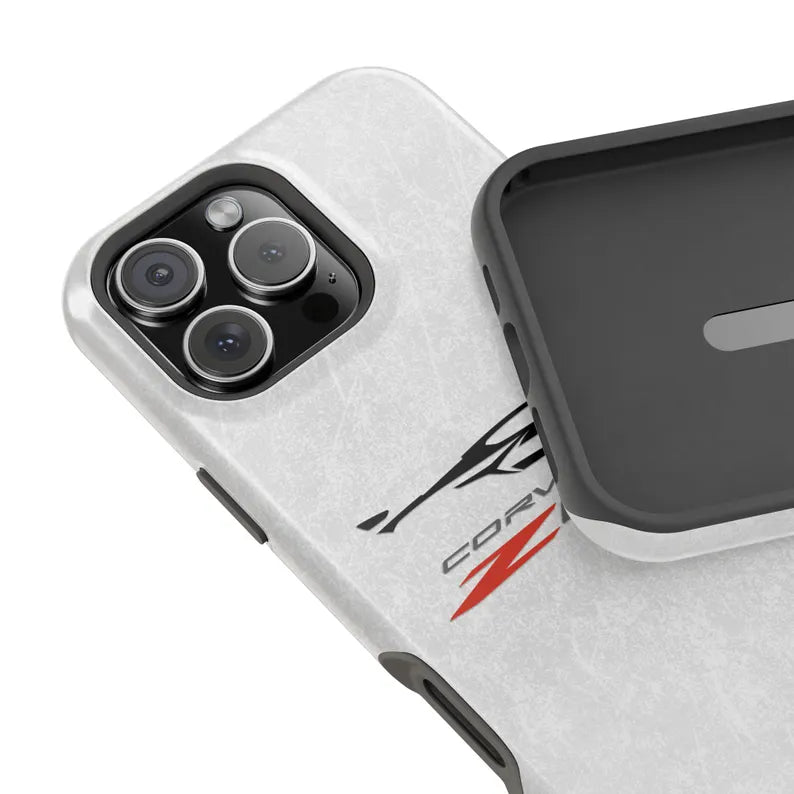 Corvette Z06 Magnetic Tough Case, iPhone Case, Impact Resistant, MagSafe, Rubber Liner, Matte or Glossy, Cell Phone Case