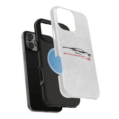 Corvette Stingray Magnetic Tough Case, iPhone Case, Impact Resistant, MagSafe, Rubber Liner, Matte or Glossy, Cell Phone Case