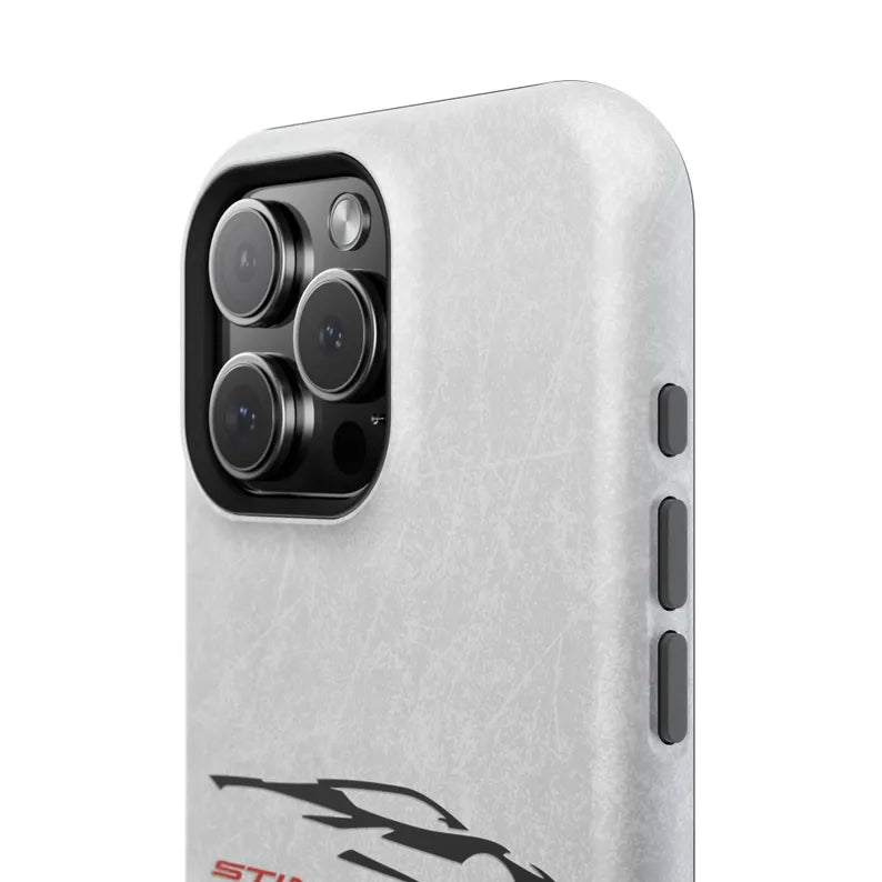Corvette Stingray Magnetic Tough Case, iPhone Case, Impact Resistant, MagSafe, Rubber Liner, Matte or Glossy, Cell Phone Case