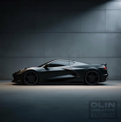 Corvette Printable Wall Art, Gifts for Car Guys, Gifts for Car Girls, Instant Download, Digital Download, Black Corvette C8