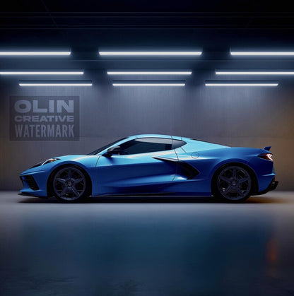 Corvette Printable Wall Art, Gifts for Car Guys, Gifts for Car Girls, Instant Download, Digital Download, Blue Corvette C8