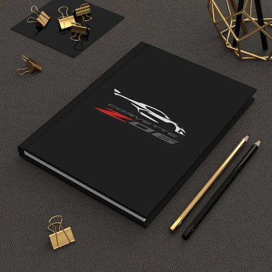 Corvette Z06 Hardcover Journal, Writing Notebook, Lined Pages, Daily Journal, Motivational Diary, Notepad, Z06 logo