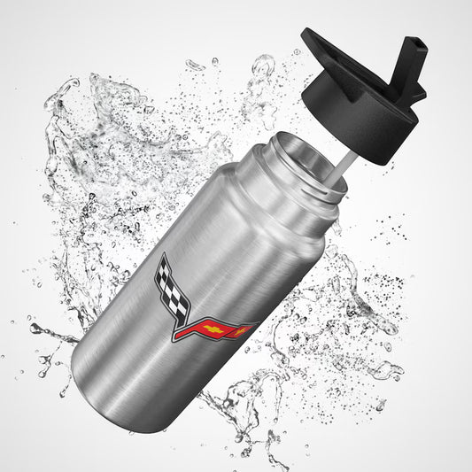 Corvette C6 32oz Hydro Flask, Beverage Tumbler, Beach Flask, Camping Tumbler, Gym Mug, Insulated Stainless Steel, Straw Included