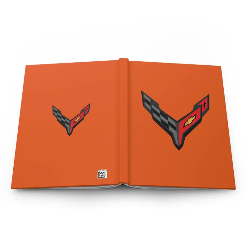 Corvette C8 Hardcover Journal, Writing Notebook, Lined Pages, Daily Journal, Motivational Diary, Notepad, C8 Logo