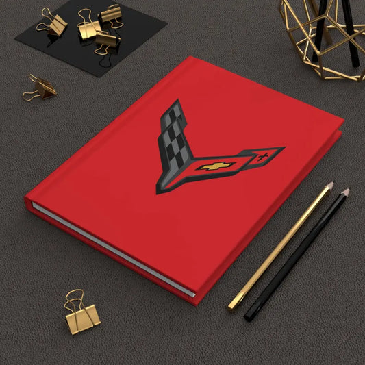 Corvette C8 Hardcover Journal, Writing Notebook, Lined Pages, Daily Journal, Motivational Diary, Notepad, C8 Logo