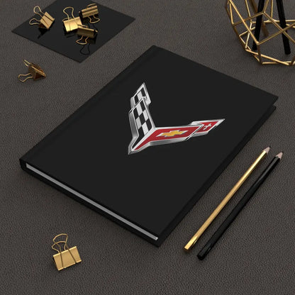 Corvette C8 Hardcover Journal, Writing Notebook, Lined Pages, Daily Journal, Motivational Diary, Notepad, C8 Logo