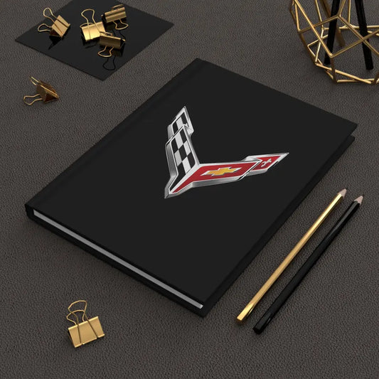 Corvette C8 Hardcover Journal, Writing Notebook, Lined Pages, Daily Journal, Motivational Diary, Notepad, C8 Logo