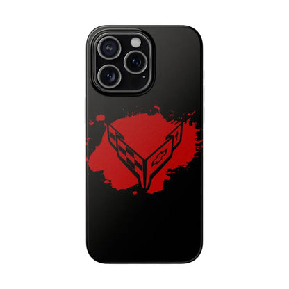 Corvette C8 Flexi iPhone Case - Corvette Samsung Phone Case - Cell Phone Case - Impact Absorbing - Slim Case - Supports Wireless Charging