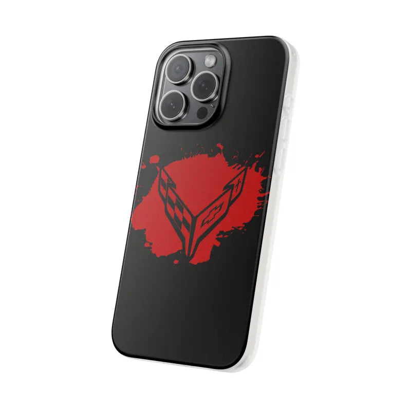 Corvette C8 Flexi iPhone Case - Corvette Samsung Phone Case - Cell Phone Case - Impact Absorbing - Slim Case - Supports Wireless Charging