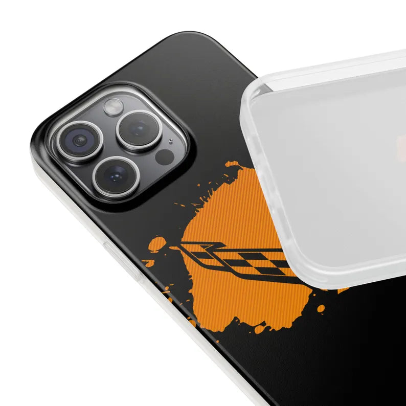 Corvette C8 Flexi iPhone Case - Corvette Samsung Phone Case - Cell Phone Case - Impact Absorbing - Slim Case - Supports Wireless Charging