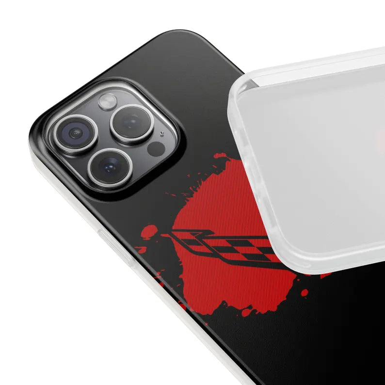 Corvette C8 Flexi iPhone Case - Corvette Samsung Phone Case - Cell Phone Case - Impact Absorbing - Slim Case - Supports Wireless Charging