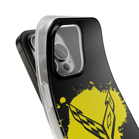 Corvette C8 Flexi iPhone Case - Corvette Samsung Phone Case - Cell Phone Case - Impact Absorbing - Slim Case - Supports Wireless Charging