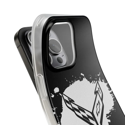 Corvette C8 Flexi iPhone Case - Corvette Samsung Phone Case - Cell Phone Case - Impact Absorbing - Slim Case - Supports Wireless Charging