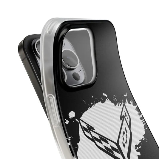 Corvette C8 Flexi iPhone Case - Corvette Samsung Phone Case - Cell Phone Case - Impact Absorbing - Slim Case - Supports Wireless Charging