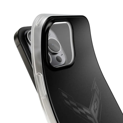 Corvette C8 Blackout Flexi iPhone Case - Samsung Phone Case - Cell Phone Case - Impact Absorbing - Slim Case - Supports Wireless Charging