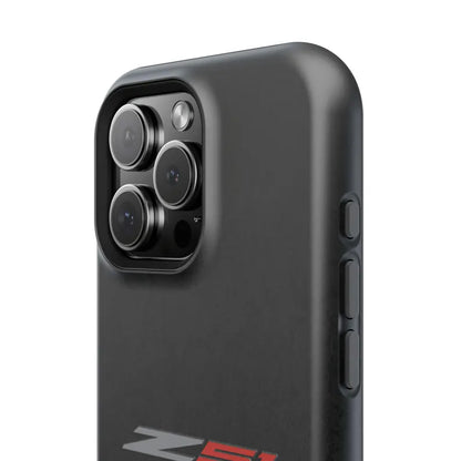 Corvette Z51 Magnetic Tough Case, iPhone Case, Impact Resistant, MagSafe, Rubber Liner, Matte or Glossy, Cell Phone Case