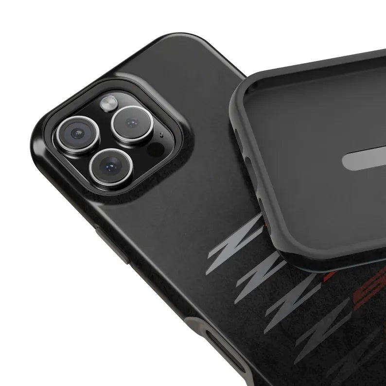 Corvette Z51 Magnetic Tough Case, iPhone Case, Impact Resistant, MagSafe, Rubber Liner, Matte or Glossy, Cell Phone Case