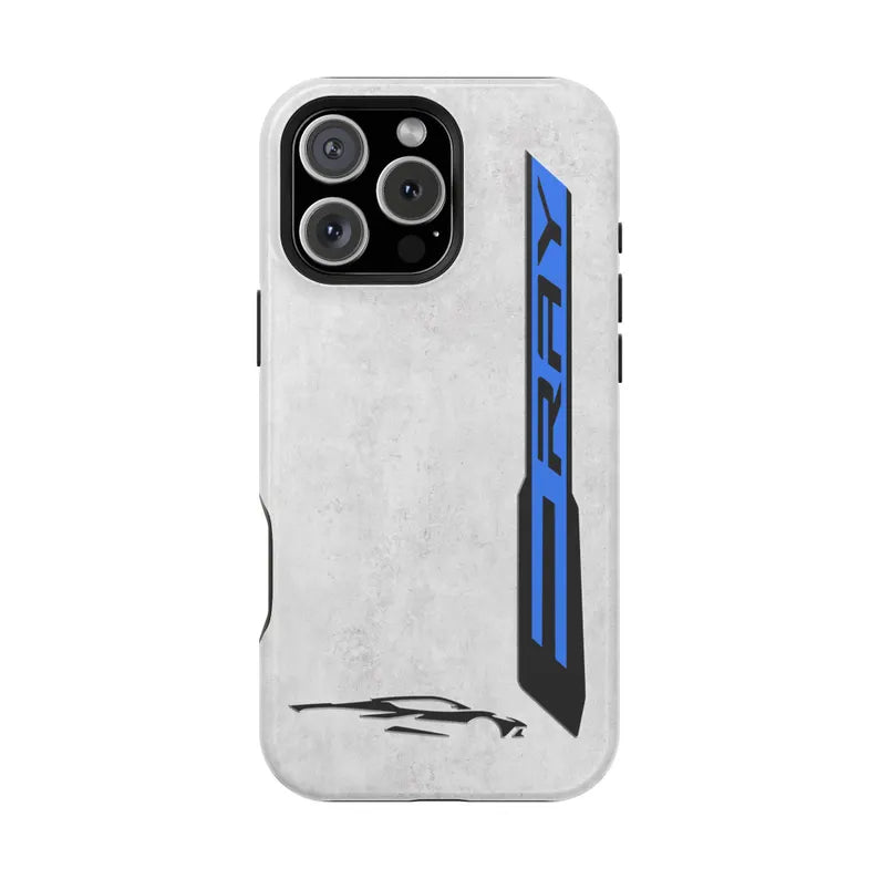 Corvette E-RAY Magnetic Tough Case, iPhone Case, Impact Resistant, MagSafe, Rubber Liner, Matte or Glossy, Cell Phone Case