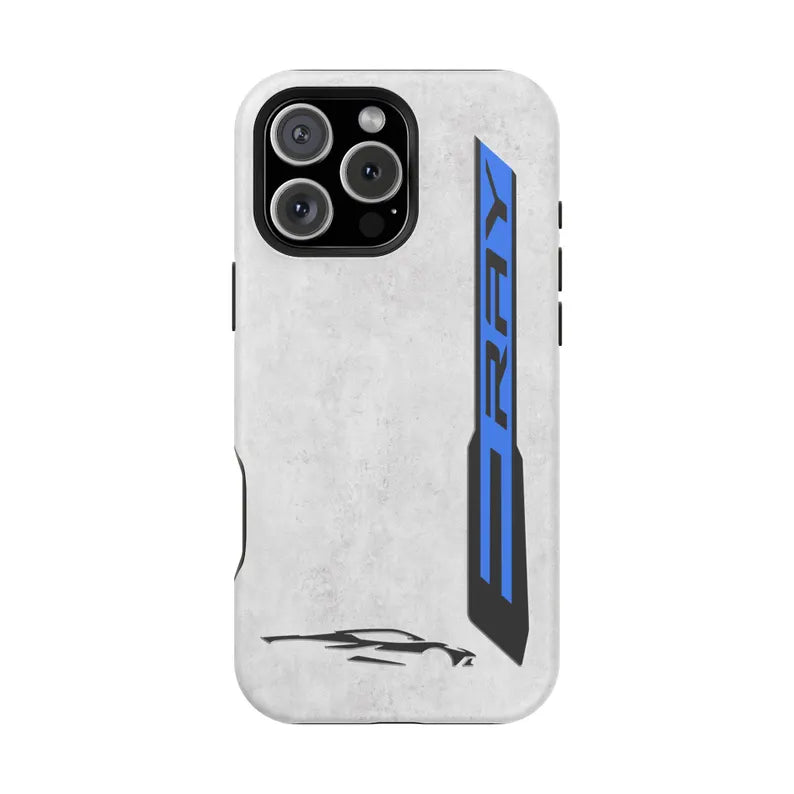 Corvette E-RAY Magnetic Tough Case, iPhone Case, Impact Resistant, MagSafe, Rubber Liner, Matte or Glossy, Cell Phone Case