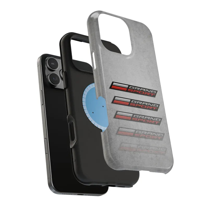 Corvette Grand Sport Magnetic Tough Case, iPhone Case, Impact Resistant, MagSafe, Rubber Liner, Matte or Glossy, Cell Phone Case