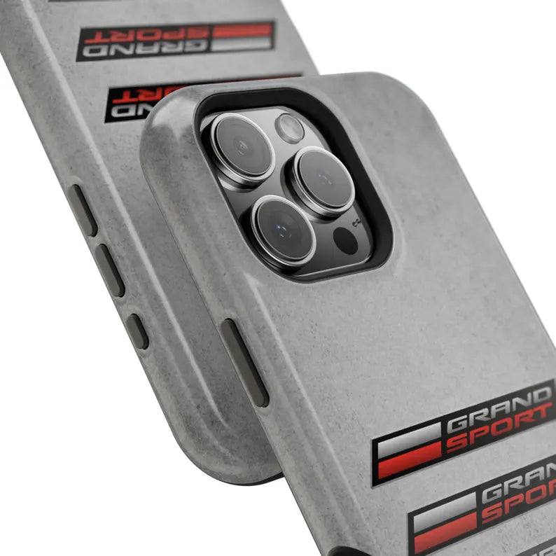 Corvette Grand Sport Magnetic Tough Case, iPhone Case, Impact Resistant, MagSafe, Rubber Liner, Matte or Glossy, Cell Phone Case