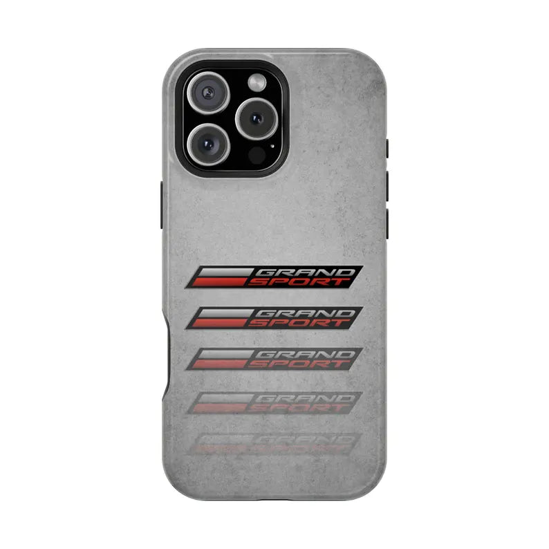 Corvette Grand Sport Magnetic Tough Case, iPhone Case, Impact Resistant, MagSafe, Rubber Liner, Matte or Glossy, Cell Phone Case
